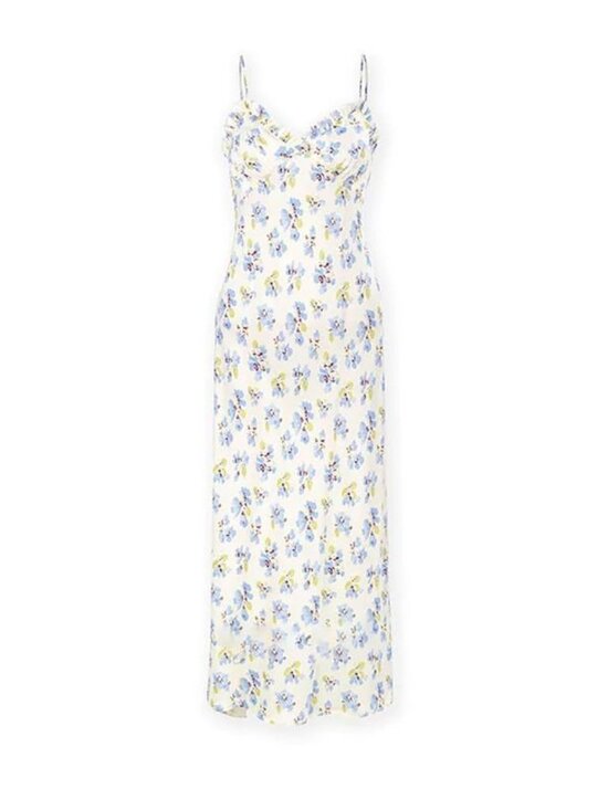 Doen Dresses & Skirts - Doen NWOT Sandia Floral Ruffle Silk Blend Twill Midi Dress 2